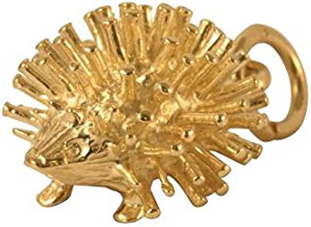 9ct Gold Solid Hedgehog Charm image