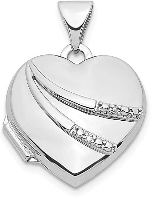 Cut Out Heart 0.01 Carat Diamond Dangle Charm image