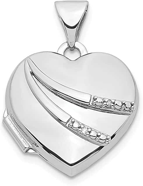 Cut Out Heart 0.01 Carat Diamond Dangle Charm