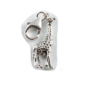 Giraffe Sterling Silver Clip On Charm image