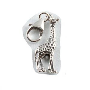 Giraffe Sterling Silver Clip On Charm