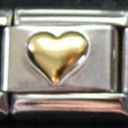Italian Custom Heart Link Charm image