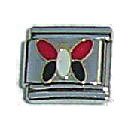 Italian Red Glitter Butterfly Charm image