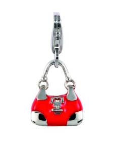 Italian red Handbag Sterling Silver Charm image