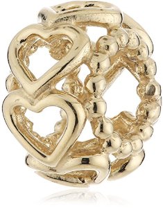 Pandora 14K Yellow Gold Open Your Heart Spacer Charm image