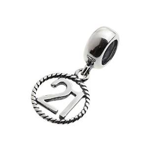 Pandora 21 Dangle Silver Charm