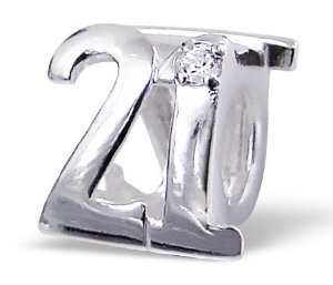 Pandora 21st Birthday Double Clear CZ Charm