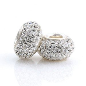 Pandora 2pcs Swarovski Crystal White Charm