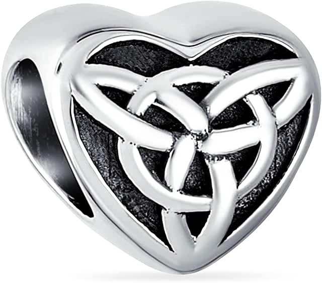 Pandora 3 Loop Heart Love Knot Silver Pendant Charm
