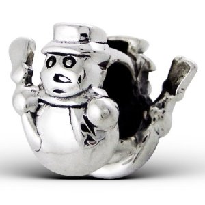 Pandora 3D Christmas Snowman Charm image