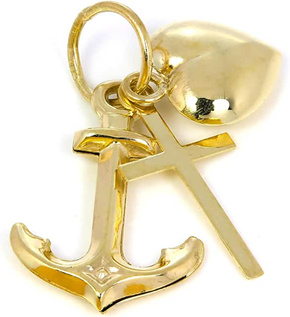 Pandora 9K Yellow Gold Faith Hope And Charity Charm image