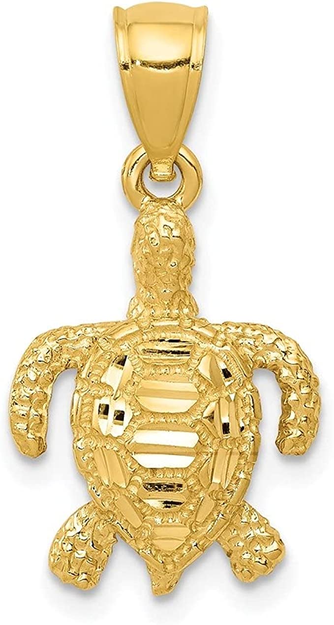 Pandora 9K Yellow Gold Turtle Pendant Charm image