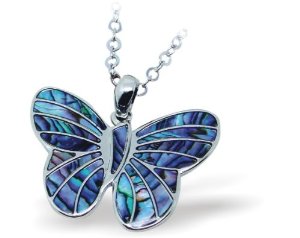Pandora Abalone Paua Shell Butterfly Pendant Charm