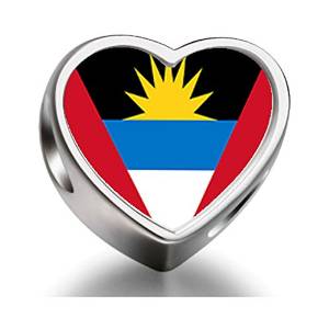 Pandora Antigua And Barbuda Flag Photo Charm image