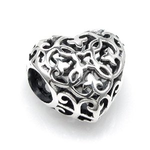 Pandora Antique Ethnic Flower Love Heart Filigree Charm image