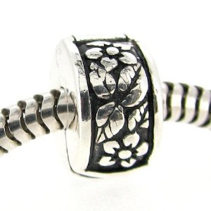 Pandora Antique Flower Leaf Clip Stopper Lock Charm image