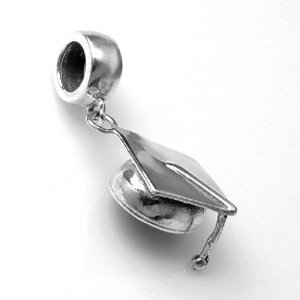 Pandora Antique Graduation Cap Dangle Charm image