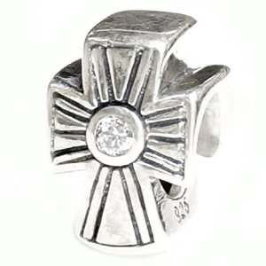 Pandora Antique Holy Cross Clear CZ Crystal Charm image