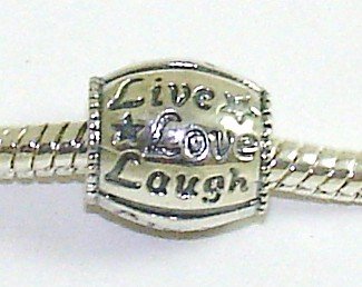 Pandora Antique Silver Design Live Love Laugh Charm image