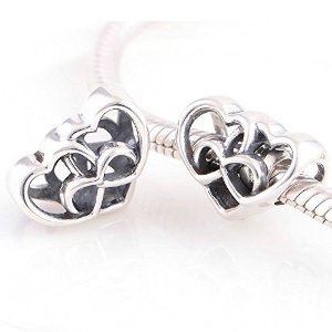 Pandora Antique Solid Hollow Heart Charm