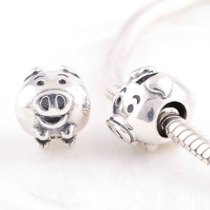 Pandora Antique Solid Piglet Charm