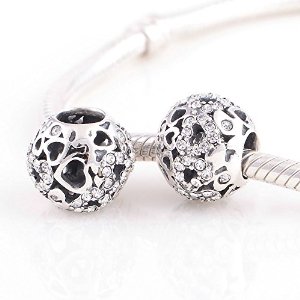 Pandora Antique Solid Queen Clear Crystal Charm