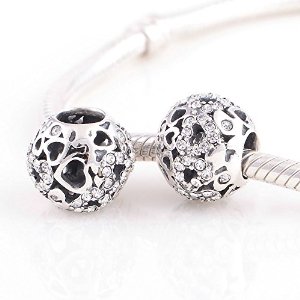 Pandora Antique Solid Queen Clear Crystal Charm