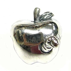 Pandora Apple Worm Leaf Charm