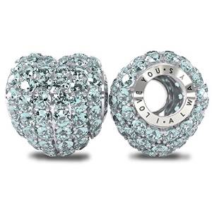 Pandora Aquamarine CZ Austrian Crystals Charm