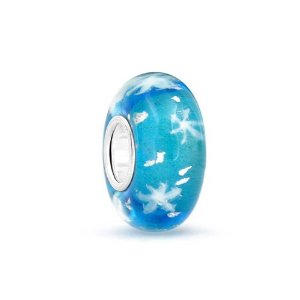 Pandora Aquamarine Murano Glass Snowflake Charm image