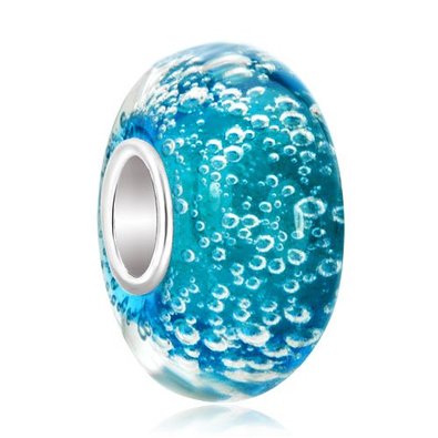 Pandora Aquamarine Murano Glass Waterdrop Charm