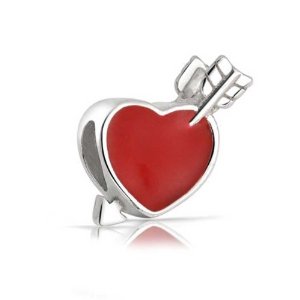 Pandora Arrow Red Heart Charm