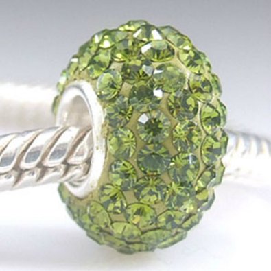 Pandora August Birthstone Olive Green Crystal Charm image