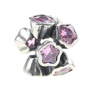 Pandora Austrian Mauve Crystal Stones Shooting Star Charm