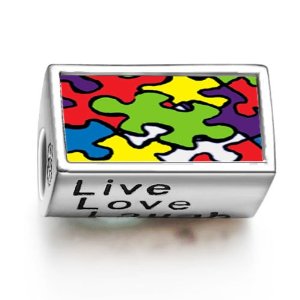 Pandora Autism Live Love Laugh Photo Charm image