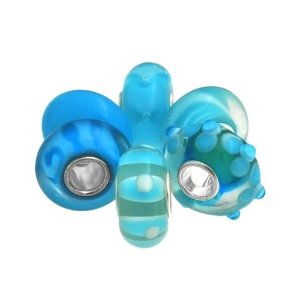 Pandora Baby Blue Topaz Murano Glass Bundle Charm image