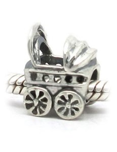 Pandora Baby Carriage Silver Charm image