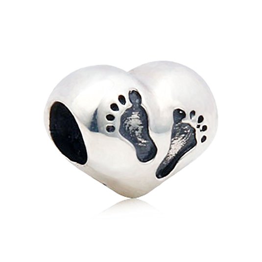 Pandora Baby Feet Heart Charm