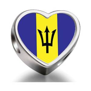 Pandora Barbados Flag Round Photo Charm image