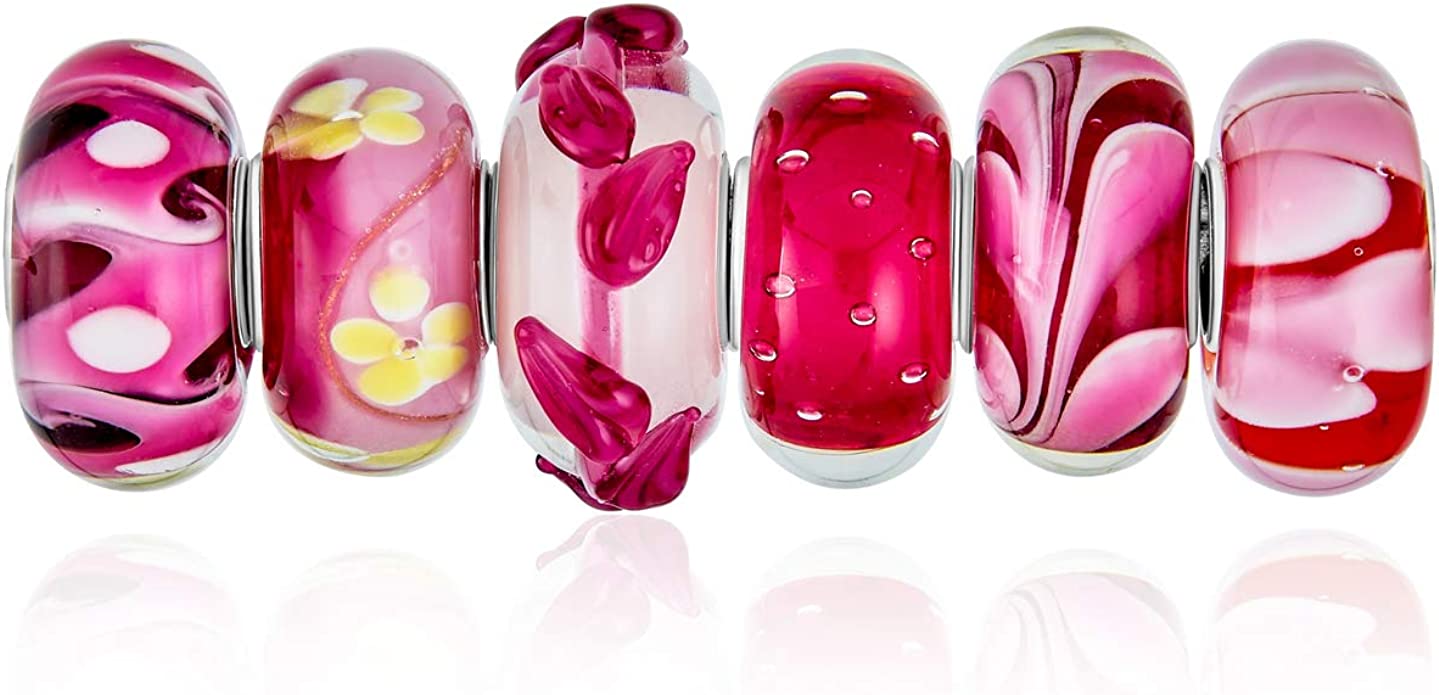Pandora Barbie Pink Murano Glass Bundle Charm