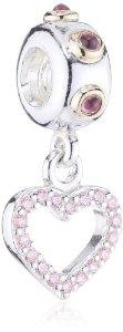 Pandora Be My Valentine Rhodolite With Pink Cz Bead Charm