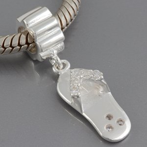 Pandora Beach Sandal Clear CZ Charm image