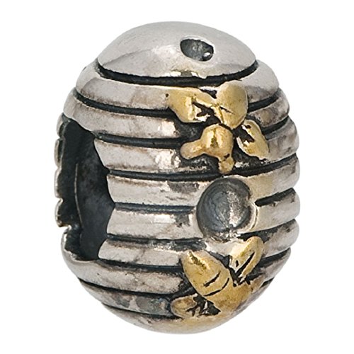Pandora Beehive Bees Gold Plated Charm image