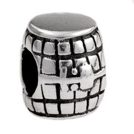 Pandora Beer Barrel Silver Charm