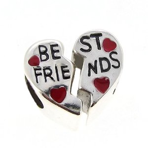 Pandora Best Friends Love Red Heart Enamel Charm