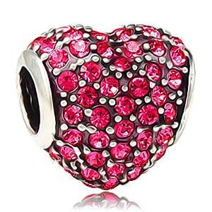 Pandora Best Friends Red Swarovski Crystal Heart Charm image