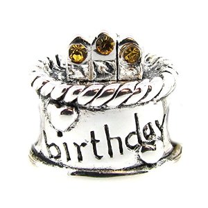 Pandora Birthday Cake Topaz CZ Charm image