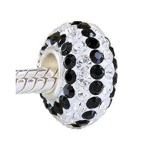 Pandora Black And Clear Austrian Crystals Charm