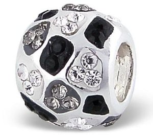 Pandora Black And Grey Crystal Charm