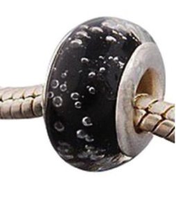 Pandora Black Bubble Glass Charm image